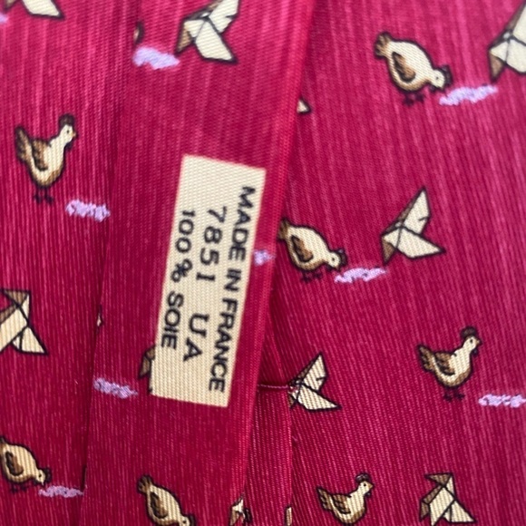 Hermès Tie 7851 Whimsical Chicken 100% Silk - Picture 5 of 7